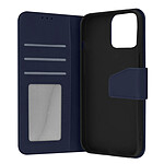 Avizar Housse Pour Apple iPhone 13 Pro Cuir premium Porte-carte Fonction Support vidéo  bleu nuit