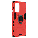 Avizar Coque OnePlus 9 Hybride Antichoc Bague Métallique Support rouge