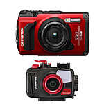 OLYMPUS compact étanche TG7 Rouge + Caisson étanche PT059