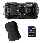 RICOH Compact étanche WG-80 Noir+ Etui + SD 8 Go