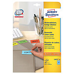 AVERY Boite de 480 Etiquettes de couleur enlevable jaune 63.5x33.9mm