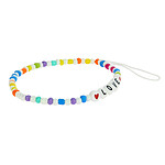 Avizar Bijou de Téléphone Multicolore Bracelet Love 25cm Collection Lovely