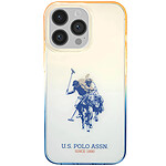 U.S Polo Coque pour iPhone 14 Pro Max Double Horse Antichoc Bords Surélevés Bleu Nuit