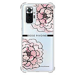 LaCoqueFrançaise Coque Xiaomi Redmi Note 10 Pro anti-choc souple angles renforcés transparente Motif Rose Pivoine