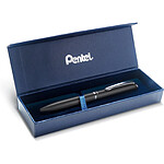 PENTEL Coffret Roller encre gel rétractable BL2007, corps fin métal noir, encre Noire