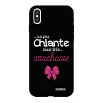 Evetane Coque iPhone X/ Xs Silicone Liquide Douce noir Un peu chiante tres attachante