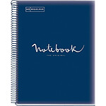 MIQUELRIUS Cahier Spirale A4 (21x29,7cm) Petits carreaux 80 p 90g Couverture Polypro bleu marine