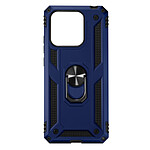 Avizar Coque pour Xiaomi Redmi 10C Antichoc Bi-matière Bague Support Vidéo  bleu nuit