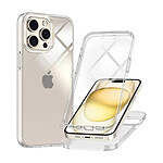 Evetane Coque iPhone 16 Pro Max 360 integrale Protection avant et arriere silicone transparente Motif