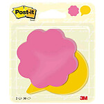 POST-IT Bloc-note adhésif Die-Cut 'Fleur & bulle'