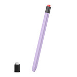 Avizar Coque Apple Pencil 1 Protection Stylet Silicone Lavande