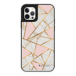 LaCoqueFrançaise Coque iPhone 12/12 Pro miroir Marbre Rose Design