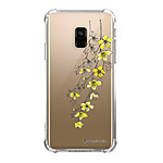 LaCoqueFrançaise Coque Samsung Galaxy A8 2018 Silicone antichocs Solides coins renforcés  transparente Motif Fleurs Cerisiers