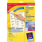 AVERY paquet de 350 étiquettes adresses transparentes, 99,1 x 38,1 mm