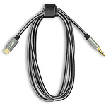 LinQ Câble Audio USB-C vers Jack 3.5mm 4 Broches Mâle Nylon Tressé 1.5m  Noir