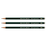 FABER-CASTELL Crayon papier 9000 hexagonal mine 2mm HB x 3