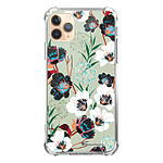 LaCoqueFrançaise Coque iPhone 11 Pro anti-choc souple angles renforcés transparente Motif Fleurs vert d'eau