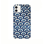 BigBen Connected Coque pour iPhone XR/11 Hybride Semi-rigide Antichoc avec Motifs imprimés Bleu