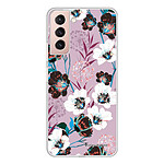 LaCoqueFrançaise Coque Samsung Galaxy S21 Plus 5G 360 intégrale transparente Motif Fleurs parme Tendance