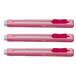 PENTEL Stylo gomme CLIC ERASER, Corps Rose x 3