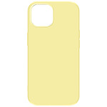 Avizar Coque pour iPhone 15 Silicone Premium Semi rigide Finition Mate Douce  Jaune