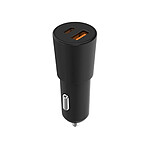 Myway Chargeur Voiture Allume-cigare PD USB-C 20W - QC 3.0 USB-A 18 W Noir