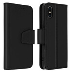 Avizar Housse Apple iPhone XS Max Cuir Porte-carte Fonction Support Premium noir