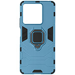 Avizar Coque pour Xiaomi Redmi Note 13 5G Anneau Support Bi-matière Antichoc Bleu Clair