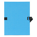 EXACOMPTA Chemise à sangle Dos extensible 12 cm Papier toilé 24 x 32 cm Bleu clair x 10