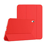 Evetane Étui Smart Cover iPad 109 Pouces 10eme Generation (2022) Rouge à Rabat avec Support