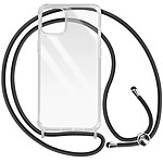 Avizar Coque Lanière pour iPhone 12 et 12 Pro Rigide Bumper  Transparent