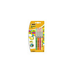 BIC Pochette de 4 surligneur Flex pointe pinceau. Trait 1 à 4,3mm. Jaune, orange, rose et vert.