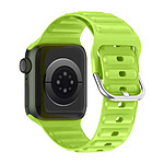 Avizar Bracelet pour Apple Watch 41mm et 40mm et 28mm Silicone Ajustable Fermoir Ardillon  Vert citron