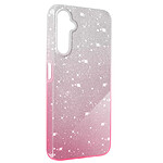 Avizar Coque pour Samsung Galaxy A05s Paillette Silicone Semi rigide Fin Blanc / Rose