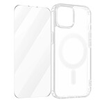 4smarts Pack Protection pour iPhone 15 Plus Coque MagSafe Verre Trempé  Transparent