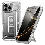 Supcase Coque Intégrale pour iPhone 16 Pro Max Antichoc Béquille Support Transparent