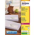 AVERY Boîte de 2400 étiquettes d'adresse recyclées blanches 63,5 x 33,9 mm