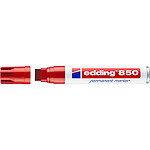 EDDING Marqueur Permanent 850 Rouge Corps Alu Pointe Large 5-15 mm