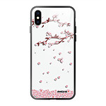 Evetane Coque en verre trempé iPhone Xs Max Chute De Fleurs