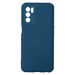 Avizar Coque Oppo A16 et Oppo A16s Silicone Semi-rigide Finition Soft-touch Fine Bleu