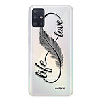 Evetane Coque Samsung Galaxy A71 360 intégrale transparente Motif Love Life Tendance