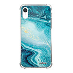 Evetane Coque iPhone Xr anti-choc souple angles renforcés transparente Motif Bleu Nacré Marbre