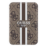 Guess Porte-cartes avec Fixation Magnétique Stripes Magsafe Marron