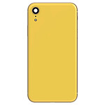 Clappio Châssis Complet pour iPhone XR Cadre central et Vitre arrière Jaune