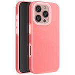 Avizar Coque pour iPhone 16 Pro Antichoc Intérieur Doux Bord Surélevé Corail