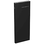 LECAS Agenda journalier Long 14 x 35 cm 1 jour / page Euros Cents Noir