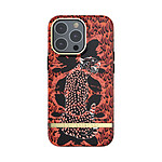 Richmond & Finch Coque pour iPhone 13 Pro Revêtement Antibactérien Motif Guépard Rouge / Noir