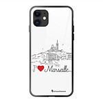 LaCoqueFrançaise Coque iPhone 11 Coque Soft Touch Glossy J'aime Marseille Design