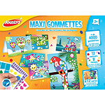 JOUSTRA Kit Créatif Maxi Gommettes et Cartes d'Activités - 4000 Gommettes + 12 Cartes A5