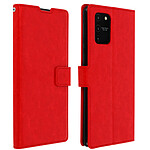 Avizar Housse Samsung Galaxy S10 Lite Porte-carte Fonction Support Vintage rouge